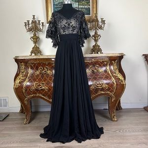 Women’s Formal embroidery bodice evening prom dress